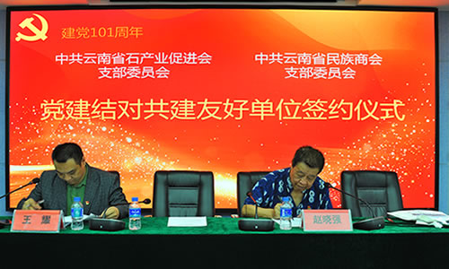 省民族商會支部與省石產(chǎn)業(yè)促進會支部開展“黨建引領(lǐng)，互學(xué)共進”聯(lián)學(xué)共建主題黨日活動
